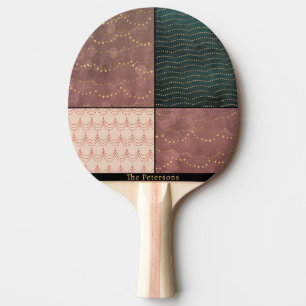 Raquete De Ping Pong bege castanho preto personalizado