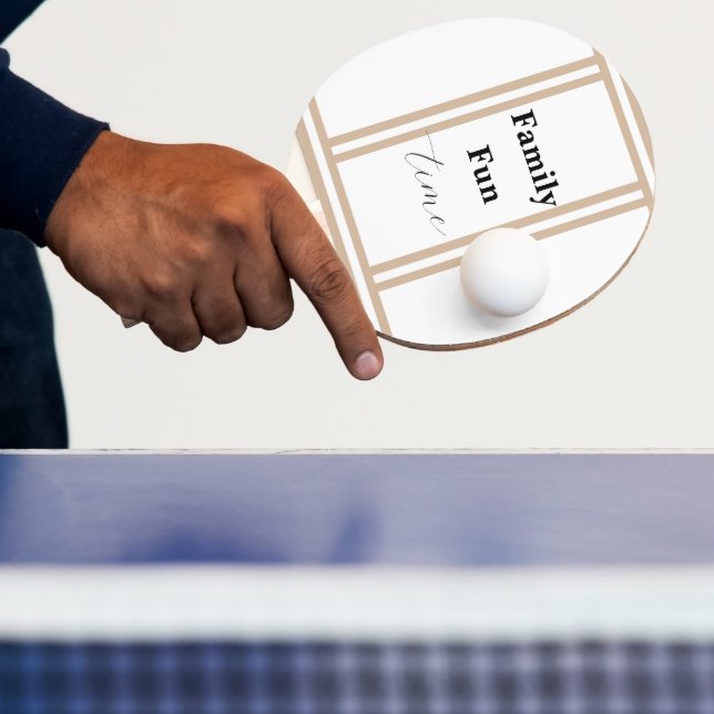 Raquete de Ping Pong Bege e Listra Branca (Insitu)