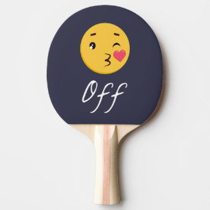 Raquete De Ping Pong Beija Emoji Engraçado Trendência Popular