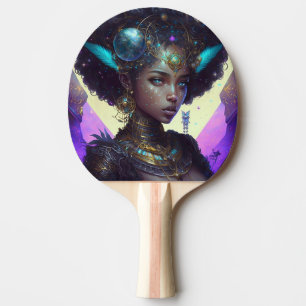 Raquete De Ping Pong Bela Adornada Guerreira Espacial