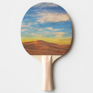 Raquete De Ping Pong Belo Nascer do Sol Sobre Dunas de Areia na Madeira