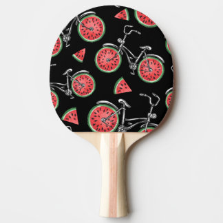 Raquete De Ping Pong Bicicletas de roda de melancia, padrão de verão.