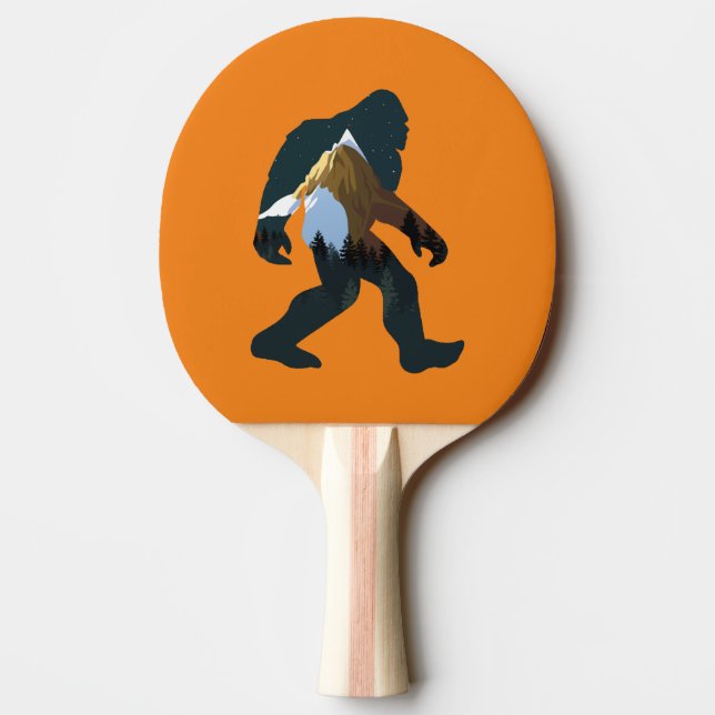 Raquete De Ping Pong Bigfoot da Floresta Noturna (Verso)