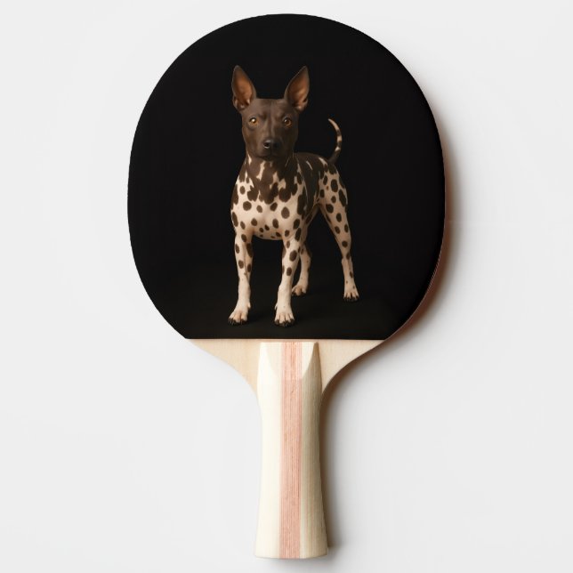 Raquete De Ping Pong Black 4 Luxe ping pong paddle, Hairless Terrier (Verso)