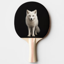 Black 4 Luxe ping pong paddle, Ivory Arctic Fox