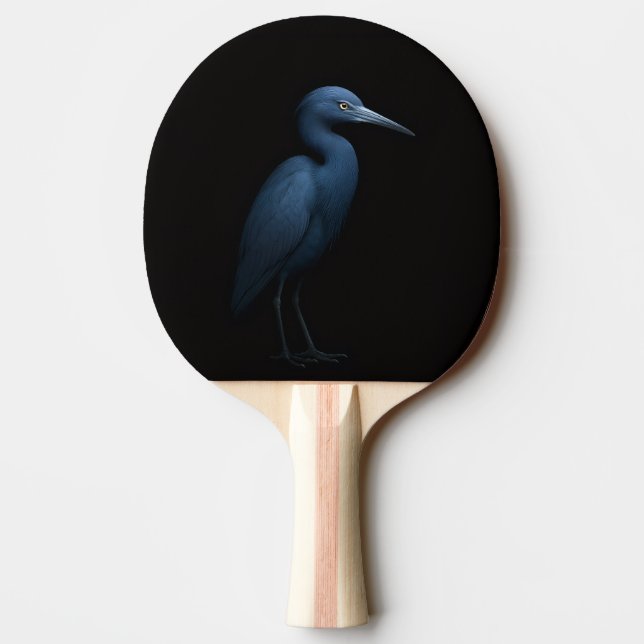 Raquete De Ping Pong Black 4 Luxe ping pong paddle, Little Blue Heron (Verso)