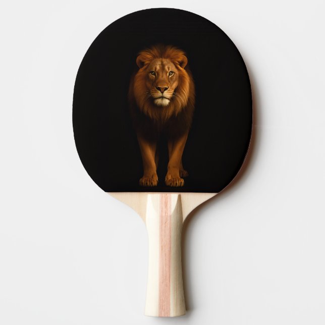 Raquete De Ping Pong Black 4 Luxe ping pong paddle, Majestic Lion (Verso)