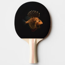 Black 4 Luxe ping pong paddle, Red Lionfish