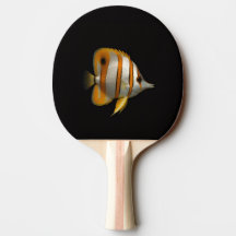 Black 4 Luxe ping pong paddle, Reef Butterflyfish