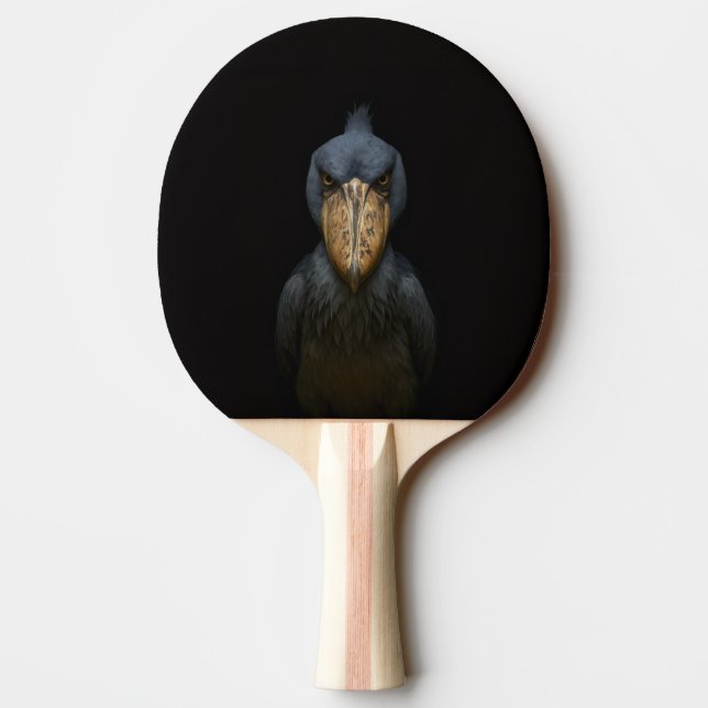 Raquete De Ping Pong Black 4 Luxe ping pong paddle, Shoebill Bird (Verso)