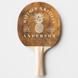 Raquete De Ping Pong Bloco de Corte Tropical Abacaxi Crista de Casament