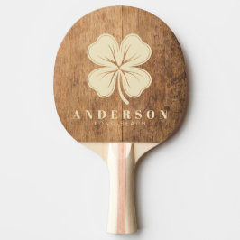 Raquete De Ping Pong Bloco de Corte Vintage Trevo de Quatro Folhas com