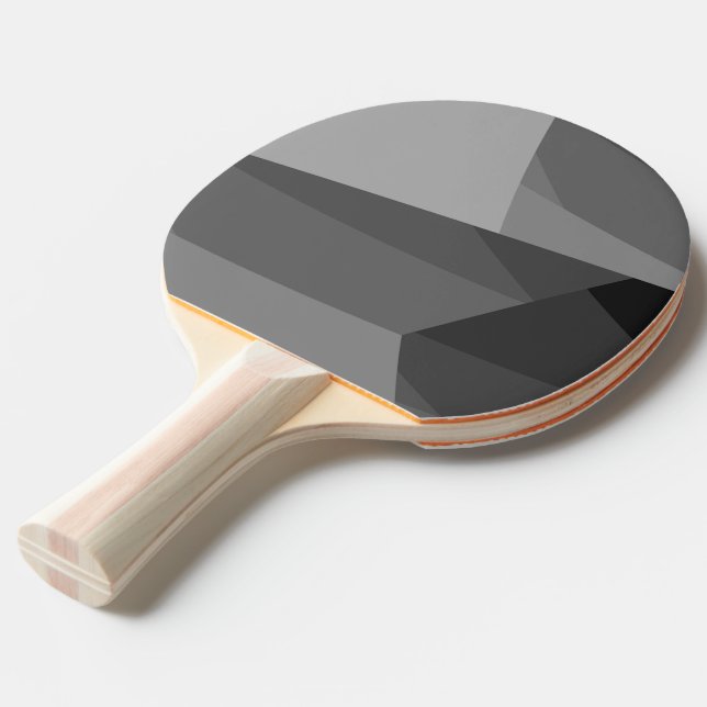 Raquete De Ping Pong Blocos Geométricos da cinza (Frente inclinada)