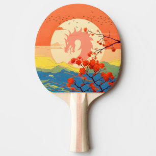 RAQUETE DE PING PONG BLOSSOM NATURE MOUNTAIN DRAGON