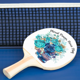 Raquete De Ping Pong Blue Bloom Requiem Ping Pong Paddle – Artistic Flo