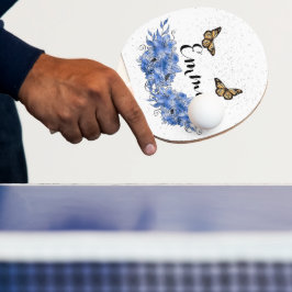 Raquete De Ping Pong Blue Floral bouquet in the blooming garden