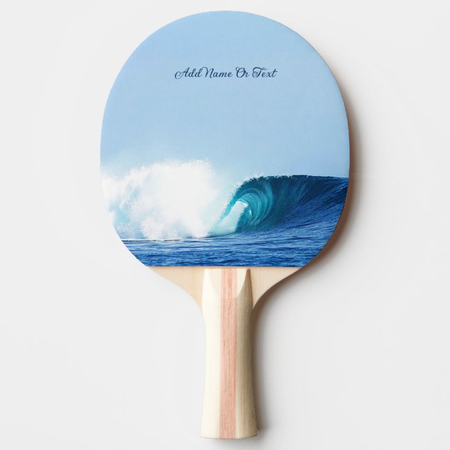 Raquete De Ping Pong Blue Sky Sea Waves Tube Surfing Spot Lombok Island (Frente)