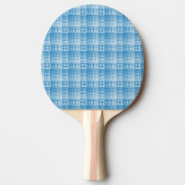 Raquete De Ping Pong Blue White Checker Abstract Pattern