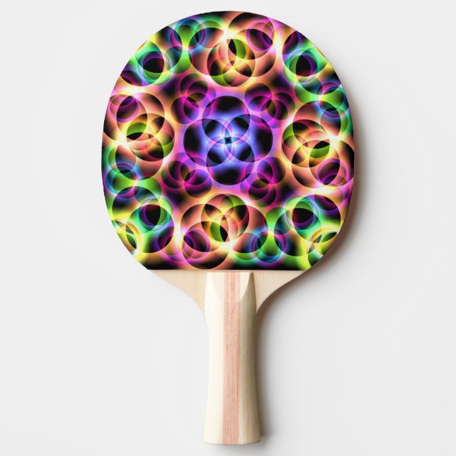 Raquete De Ping Pong Bolhas de Arco-íris Duas (Frente)