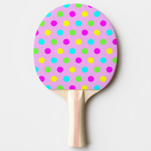 Raquete De Ping Pong Bolinhas coloridas engraçadas - pá de Pong do