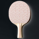Raquete De Ping Pong Bolinhas cor-de-rosa<br><div class="desc">Um simples e elegante design cor-de-rosa,  com algumas bolinhas brancas.</div>