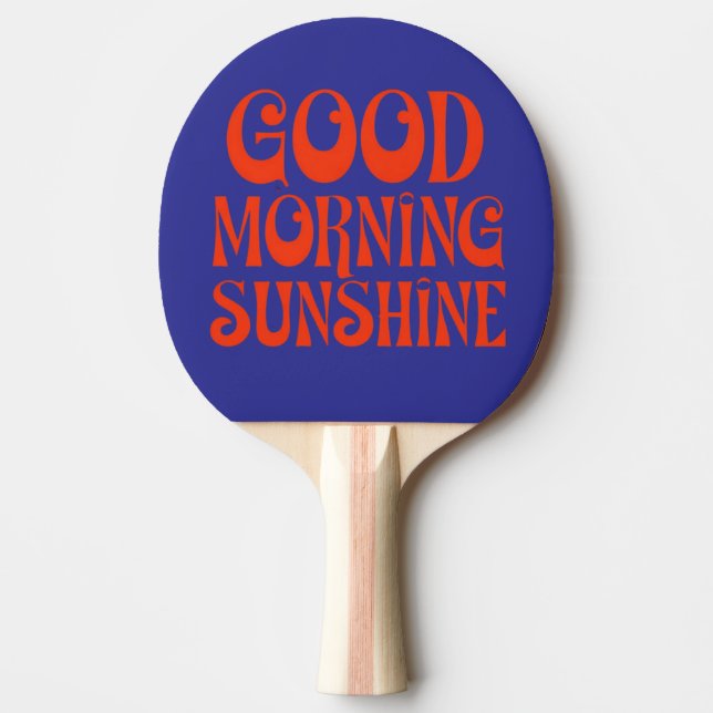 Raquete De Ping Pong Bom dia Sunshine Retro Decor Impressão (Frente)