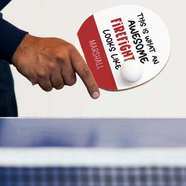 Raquete De Ping Pong Bombeiro Fantástico Personalizado Engraçado Bombei (Insitu)