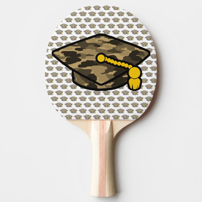 Raquete De Ping Pong Boné de formatura Khaki Camo (Frente)