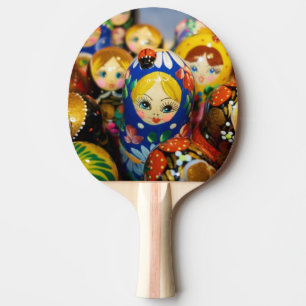 Raquete De Ping Pong Bonecas Russas Matryoshka