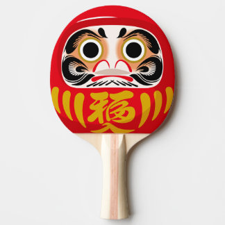 Raquete De Ping Pong Boneco Daruma (amuleto tradicional japonês de boa