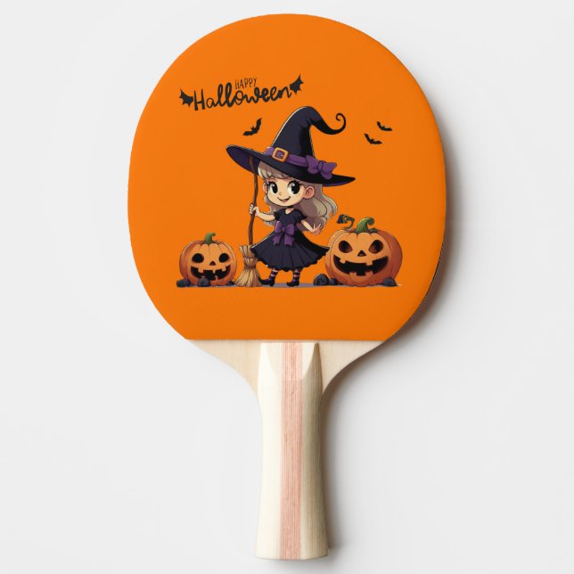 Raquete De Ping Pong Bonita, anime bruxa do Halloween (Frente)