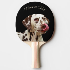 Raquete De Ping Pong Bonito Cachorro Dalmático Tan Brown Elegante Negro