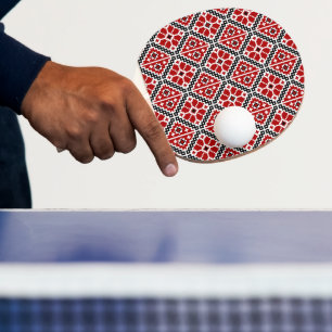 Raquete De Ping Pong Bordado Étnico Eslavo, Tradicional Balcânico