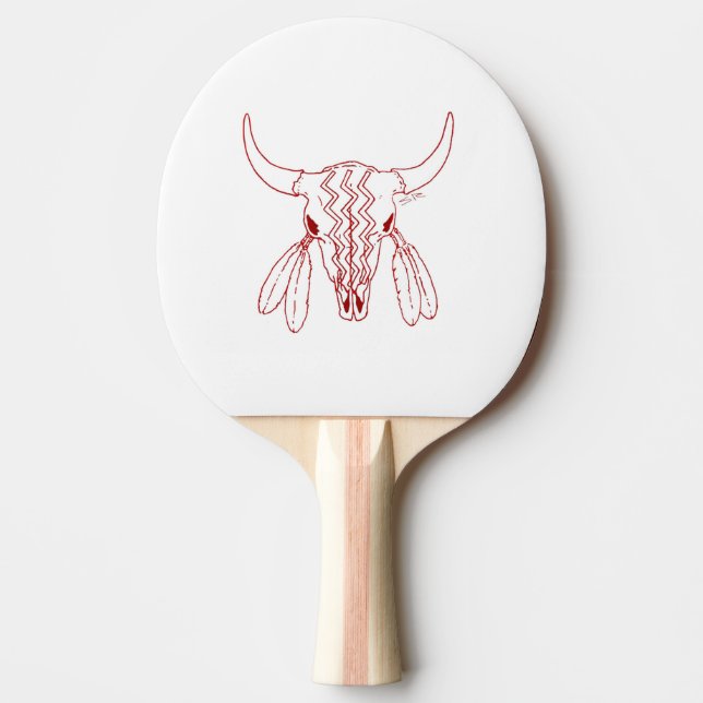 Raquete de ping pong branca Red Ghost Dance Buffal (Frente)