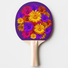 Raquete De Ping Pong Brilhante Brilhante e Colorida Girly Hippie