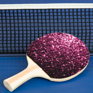 Raquete De Ping Pong Brilhante brilho cor-de-rosa escuro