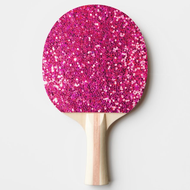 Raquete De Ping Pong Brilho cor-de-rosa (Frente)