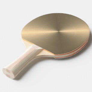 Raquete De Ping Pong Brilho Dourado