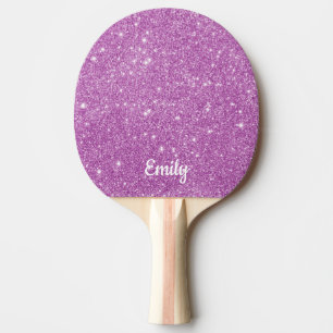 Raquete De Ping Pong Brilho roxo nome personalizado