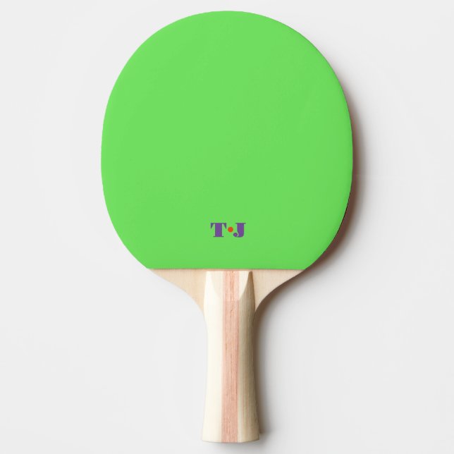 Raquete De Ping Pong Brilho Verde  (Frente)
