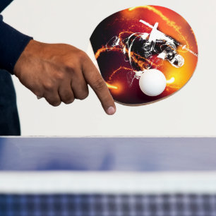 Raquete De Ping Pong Brincar Como Um Guerreiro Ninja