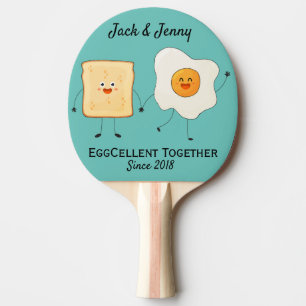 Raquete De Ping Pong Brinde Feliz, Engraçado, Eggcelente Juntos