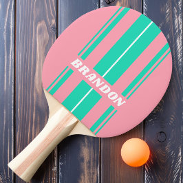 Raquete De Ping Pong Brisa de Praia Listras de Tábua Nostálgicas com No