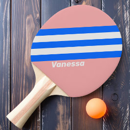 Raquete De Ping Pong Brisas de Beijo Retro-Sea com Nome