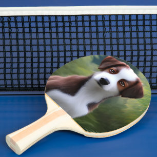 Raquete De Ping Pong Bruce A Borda Collie Puppy, Ping Pong Paddle