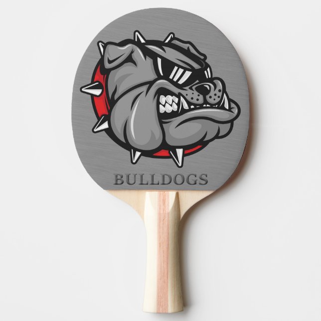 Raquete De Ping Pong Bulldog Mascot Ping Pong Paddle (Frente)