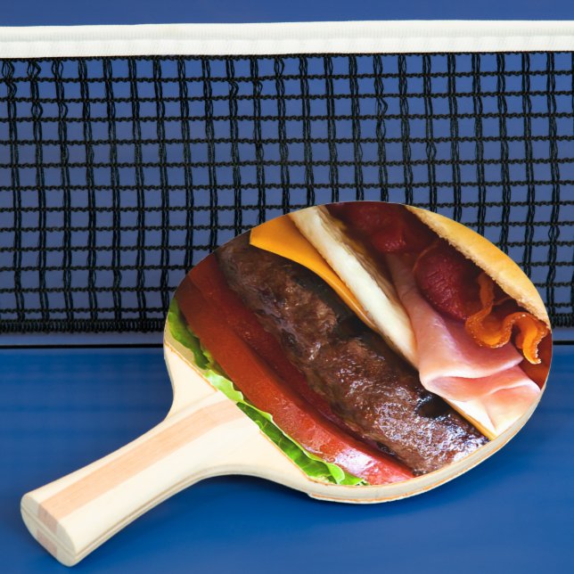 Raquete De Ping Pong Burger grande e engraçado (Insitu)