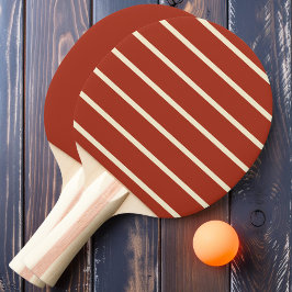 Raquete De Ping Pong Burnt Sienna Listrado e Sólido 