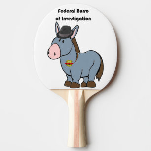 Raquete De Ping Pong Burro federal do FBI de desenhos animados do asno