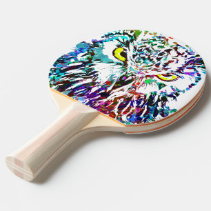 Raquete De Ping Pong Cabeça de Coruja - Olhos de Pássaro - Coruja